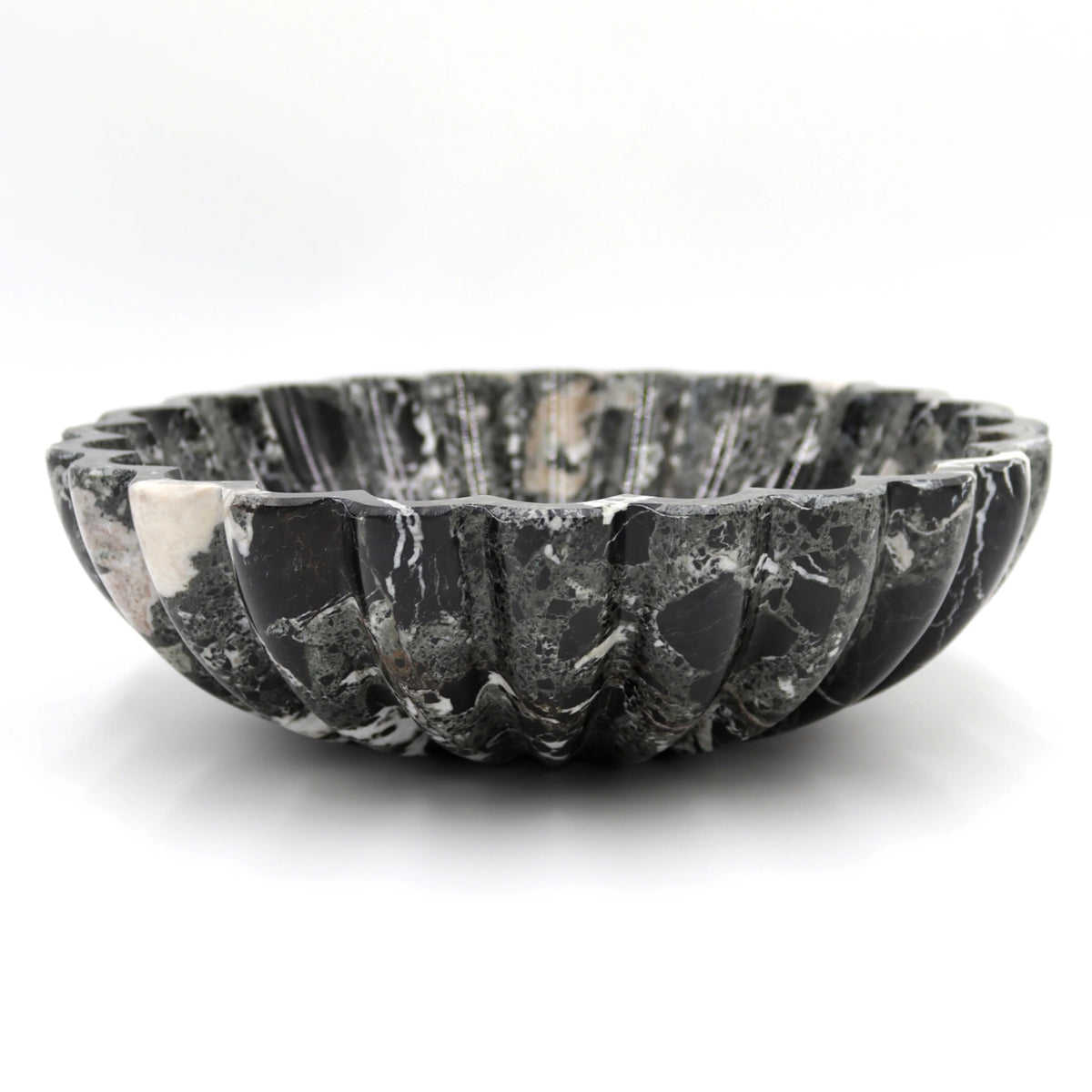 Decorative black marble bowl