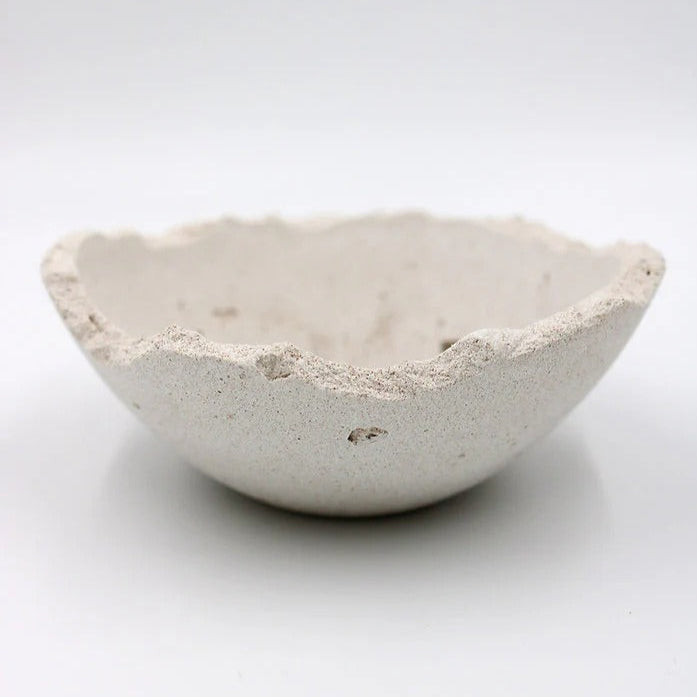 White ceramic bowl on a white background
