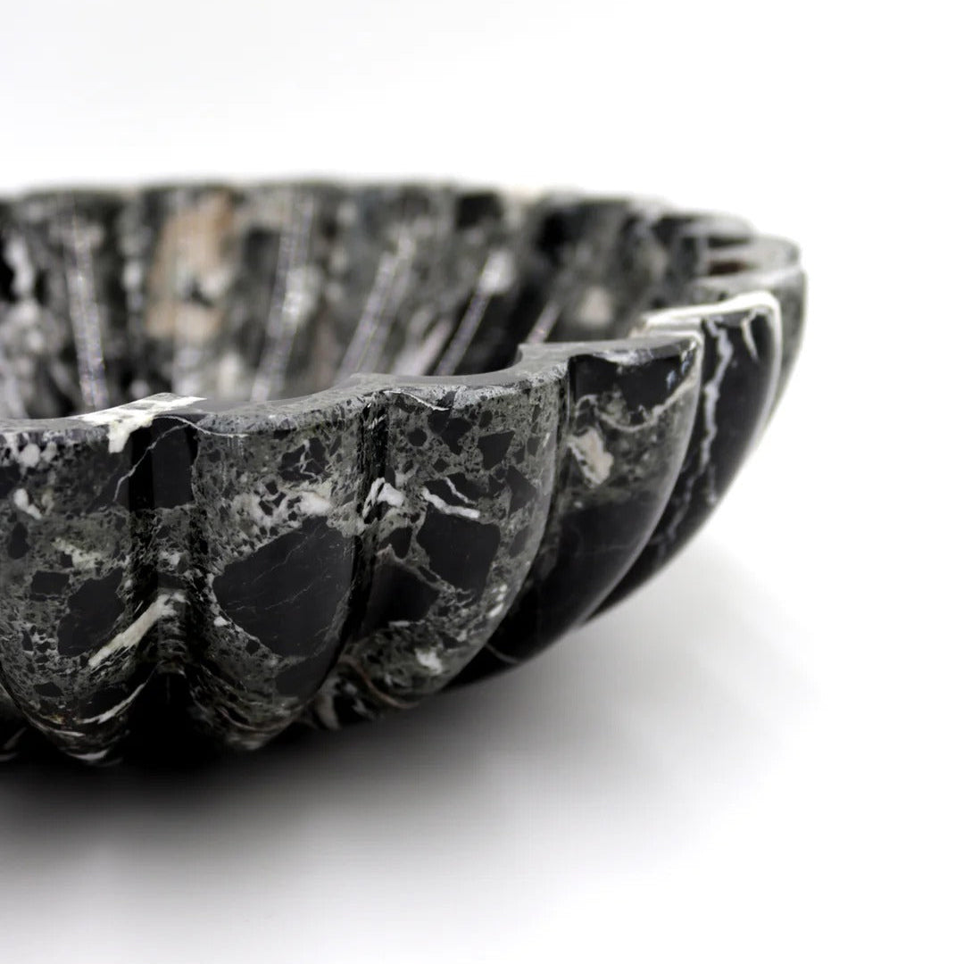 Black marble bowl