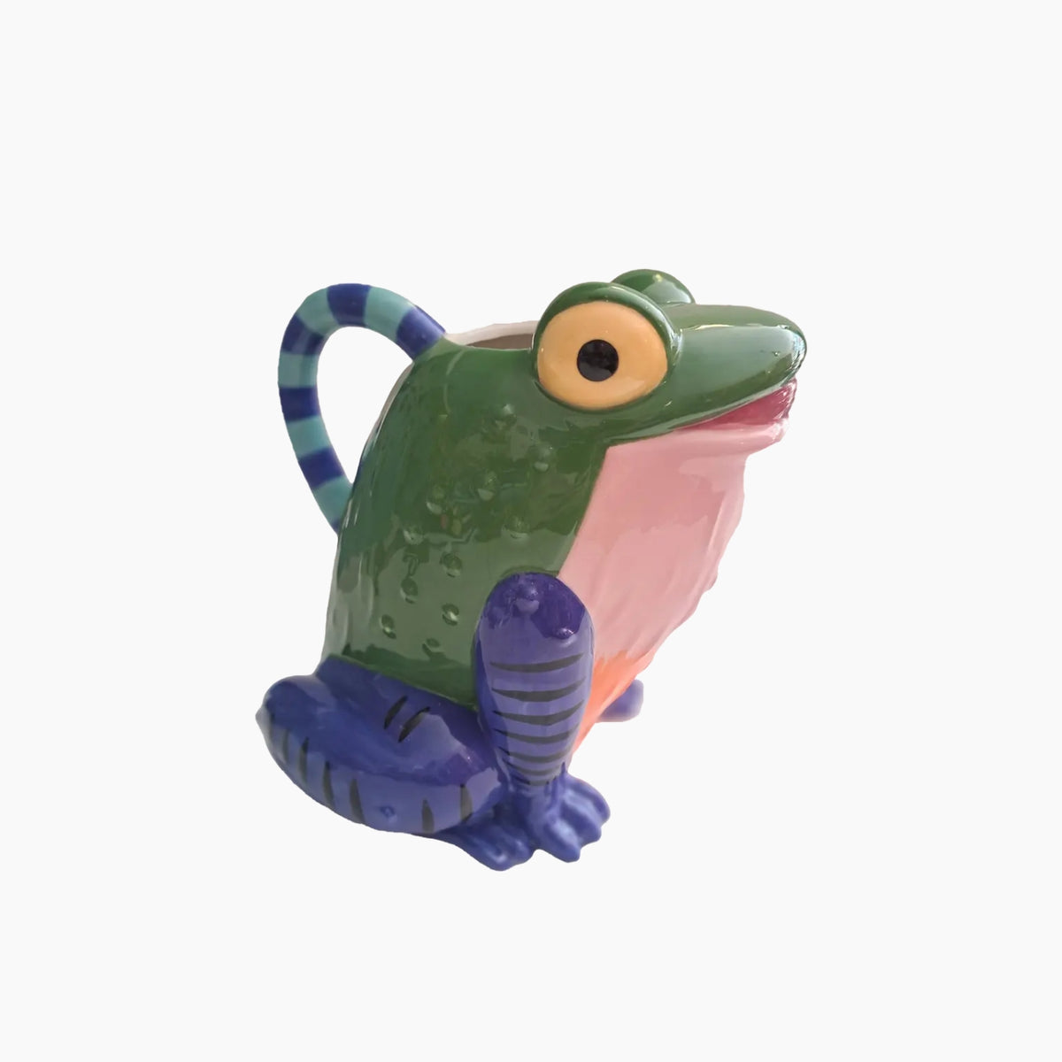 Colorful frog-shaped teapot
