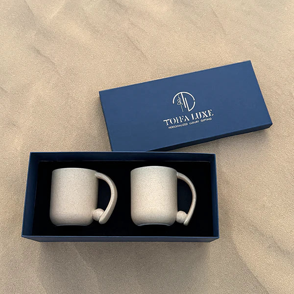 Tohfa Luxe Ball Mug Sand - Set of 2 in a Gift Box