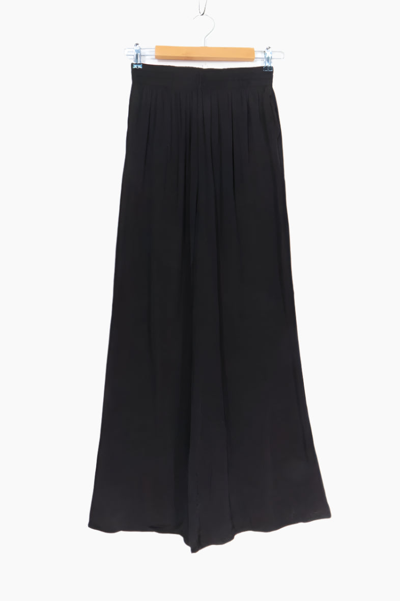 Black skirt on a hanger against