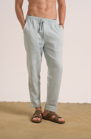 Linen Trousers Charles Blue