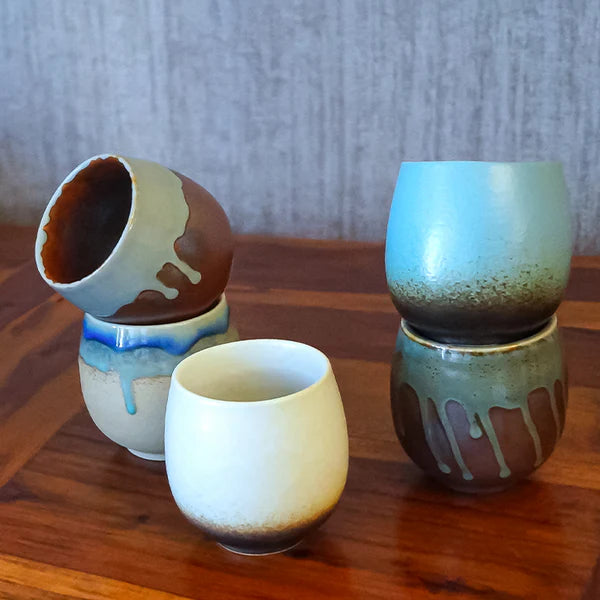 Tohfa Luxe Amber Ceramic Cup Gift Set of 5