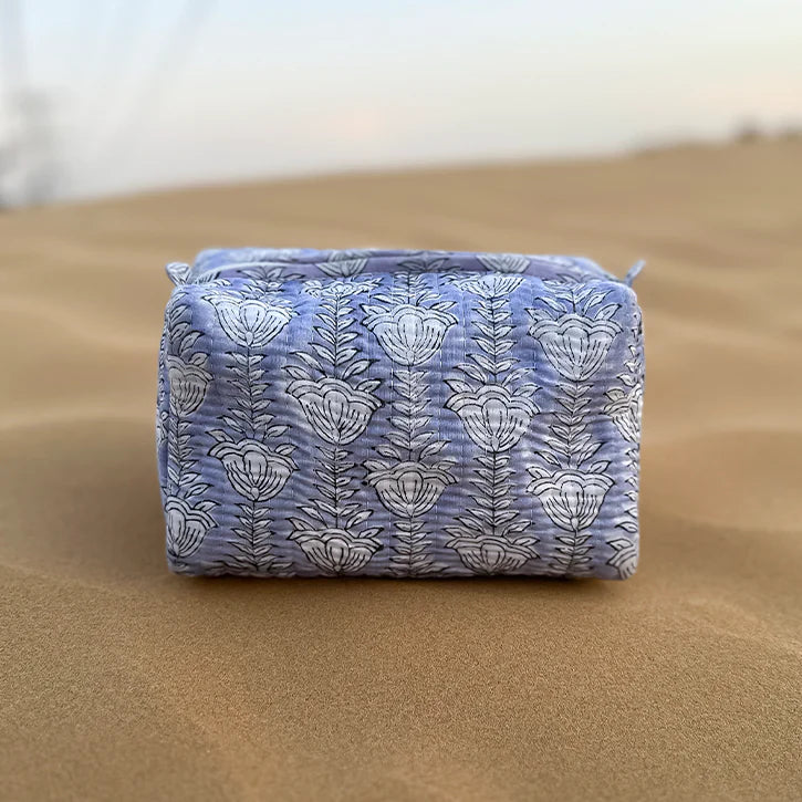Tohfa Luxe Ruza Handmade Block Printed Pouch