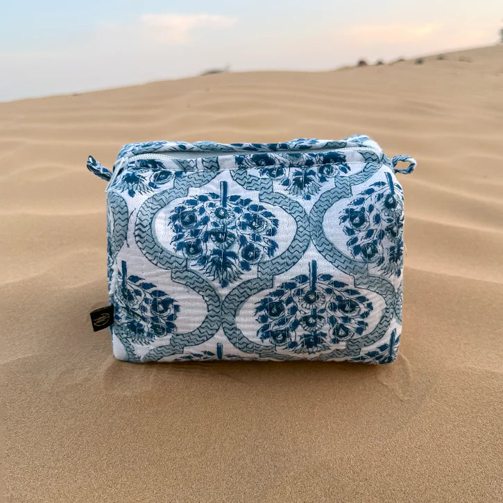 Tohfa Luxe Kara Handmade Block Printed Pouch
