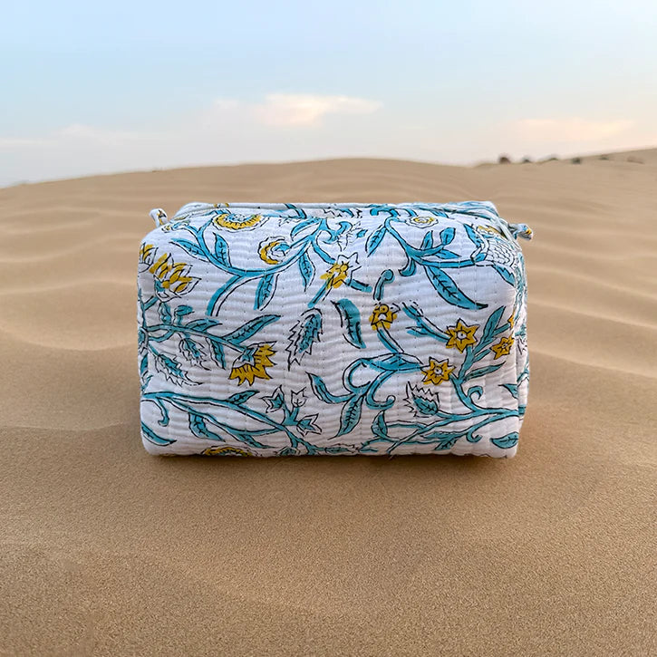 Tohfa Luxe Verda Handmade Block Printed Pouch