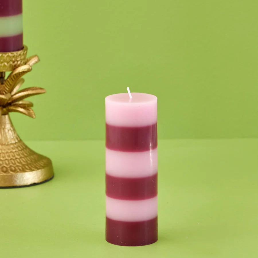 Striped Candles in Asst. 3 Colors - Large - 62HR