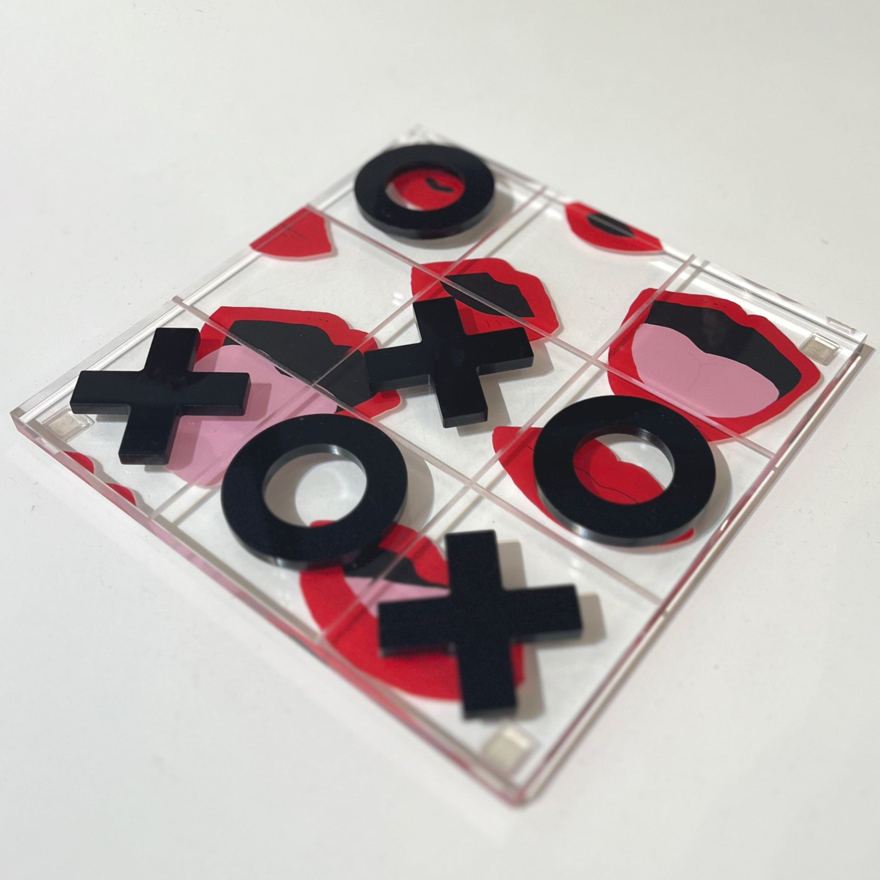 Acrylic Tic Tac Toe Red