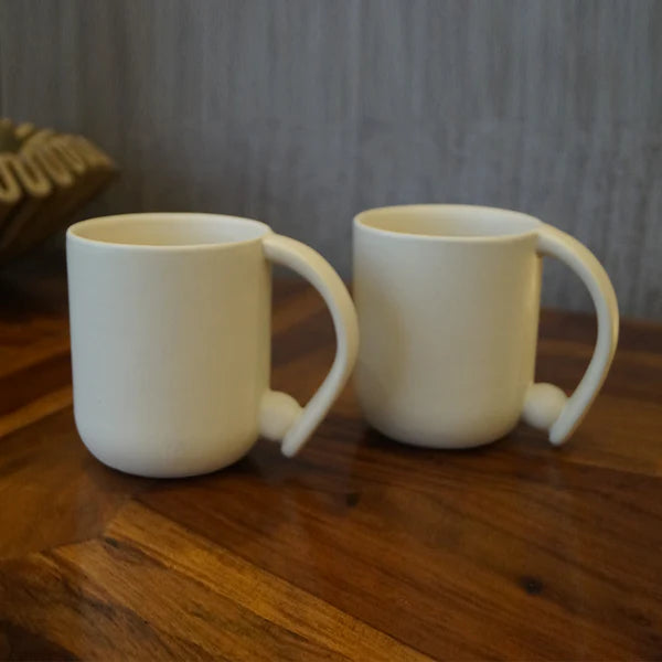 Tohfa Luxe Ball Mug Ivory - Set of 2 in a Gift Box