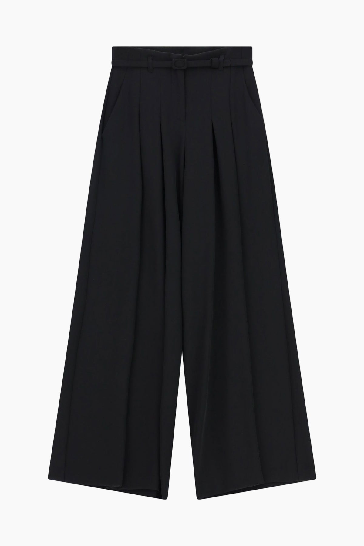 Black wide-leg pants 