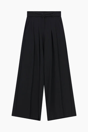 Black wide-leg pants 