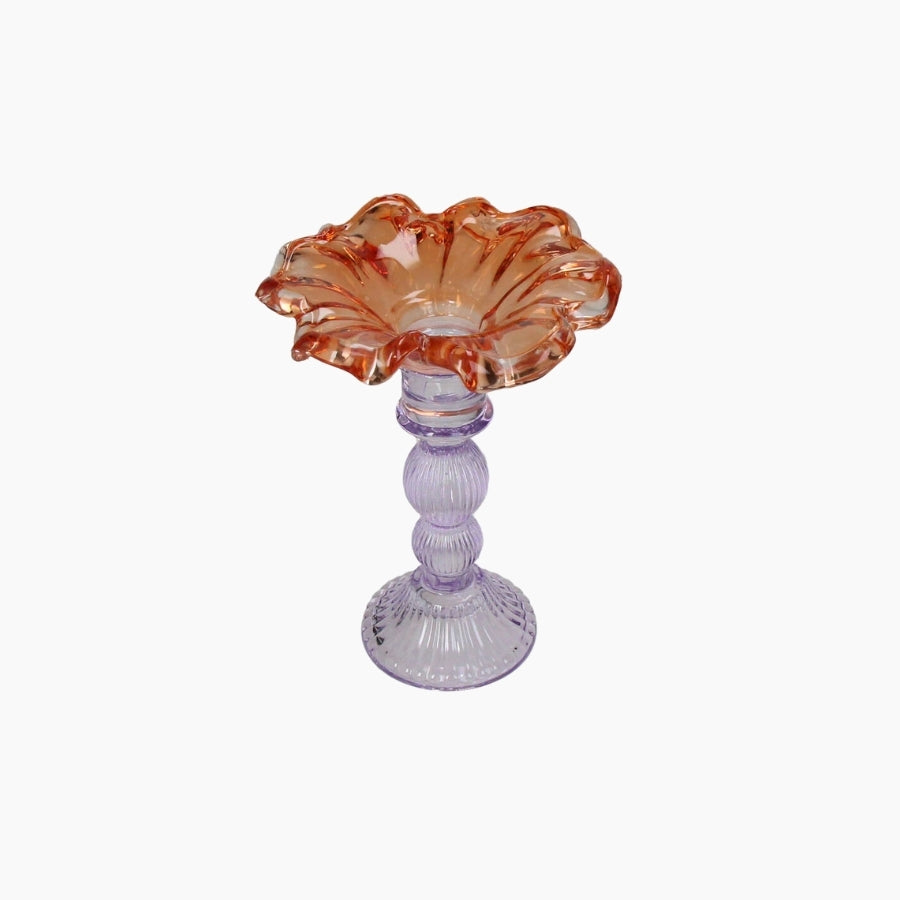 KAL-6231 Candle Stick Glass Multi 14x14x19cm