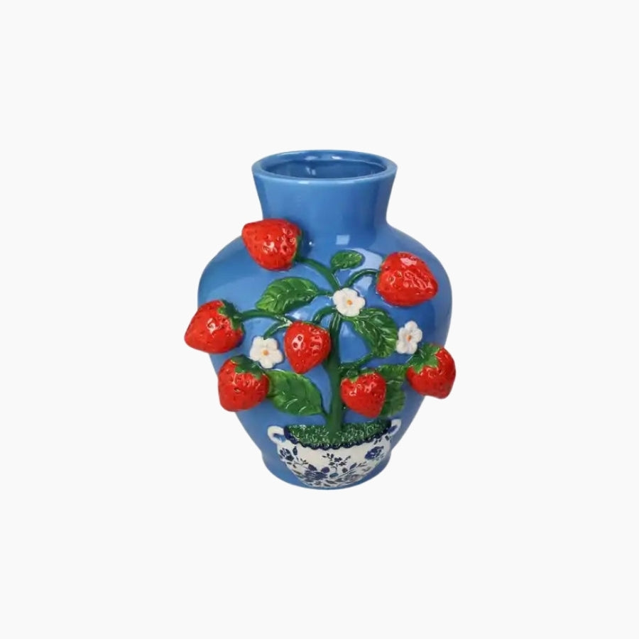 Vase Strawberry Dolomite Multi 22.5x21x25.7cm