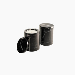 Marble candle jar- Black Marquina