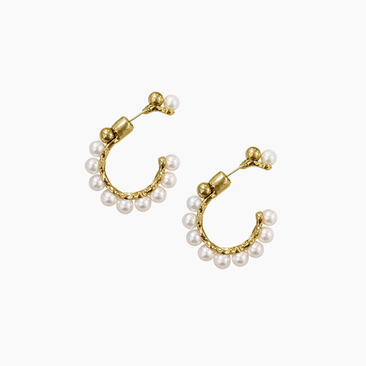 Small Pearl Hoop Earring