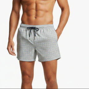 Beige Aop Swim Shorts