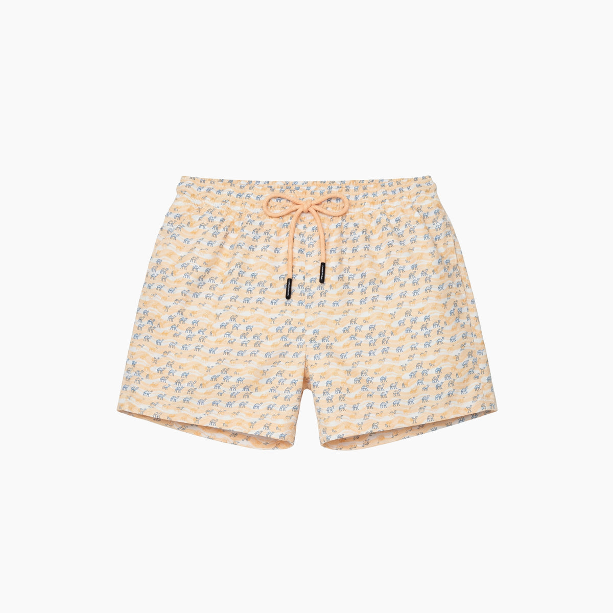 Floral-patterned shorts on a white background