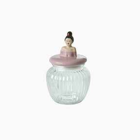 Glass Jar with Lady Lid - Medium
