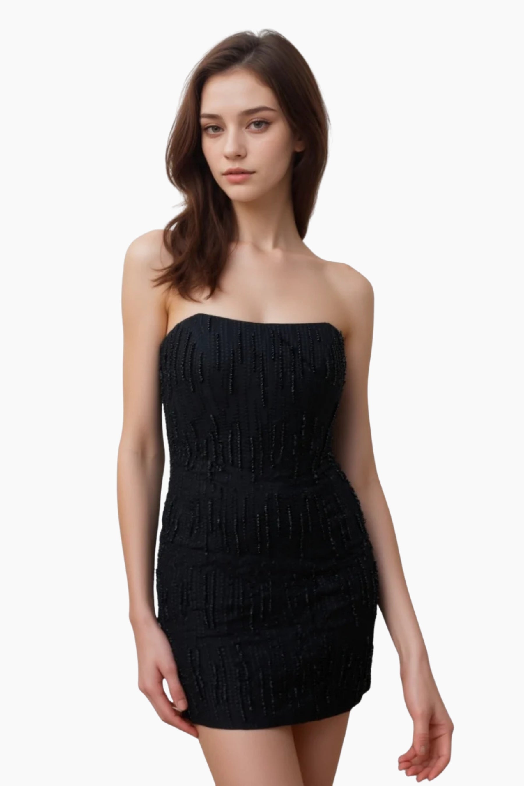 Short Black Beaded Dress