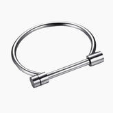 Silver bracelet on a white background