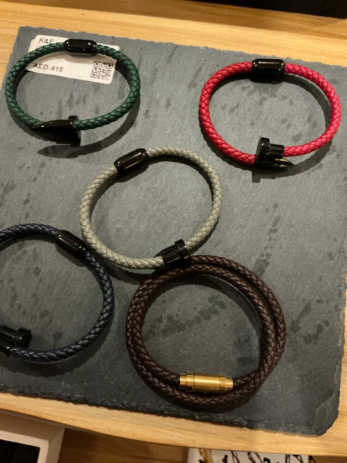 Bb leather bracelet