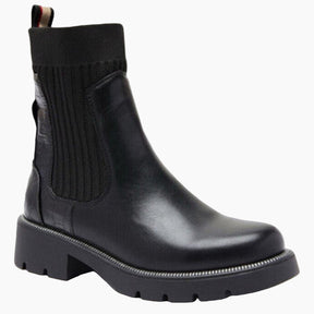 Black leather boot 
