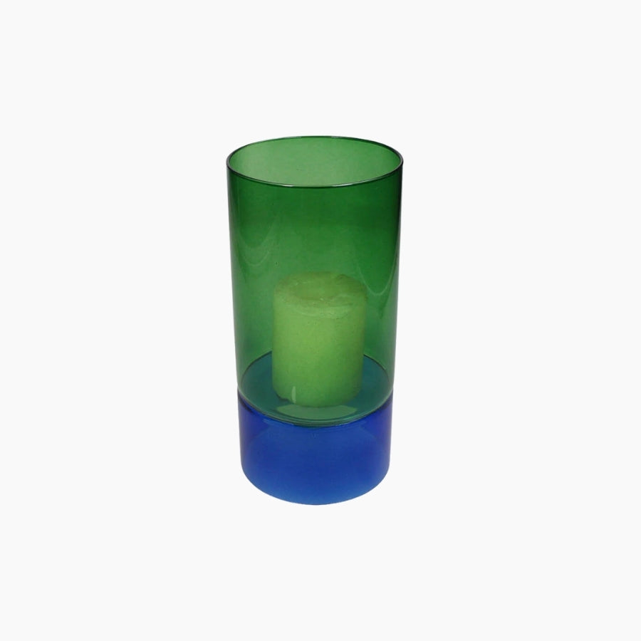 Vase Glass Multi 12x12x25cm