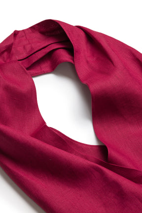 Red fabric on a white background