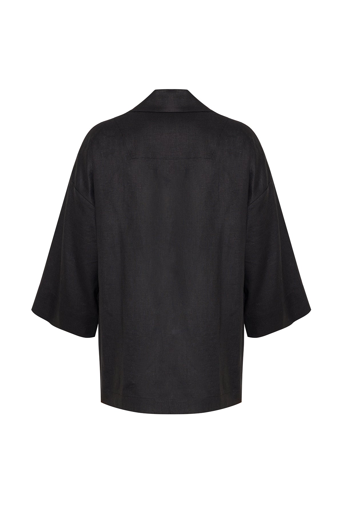 Black shirt on a white background