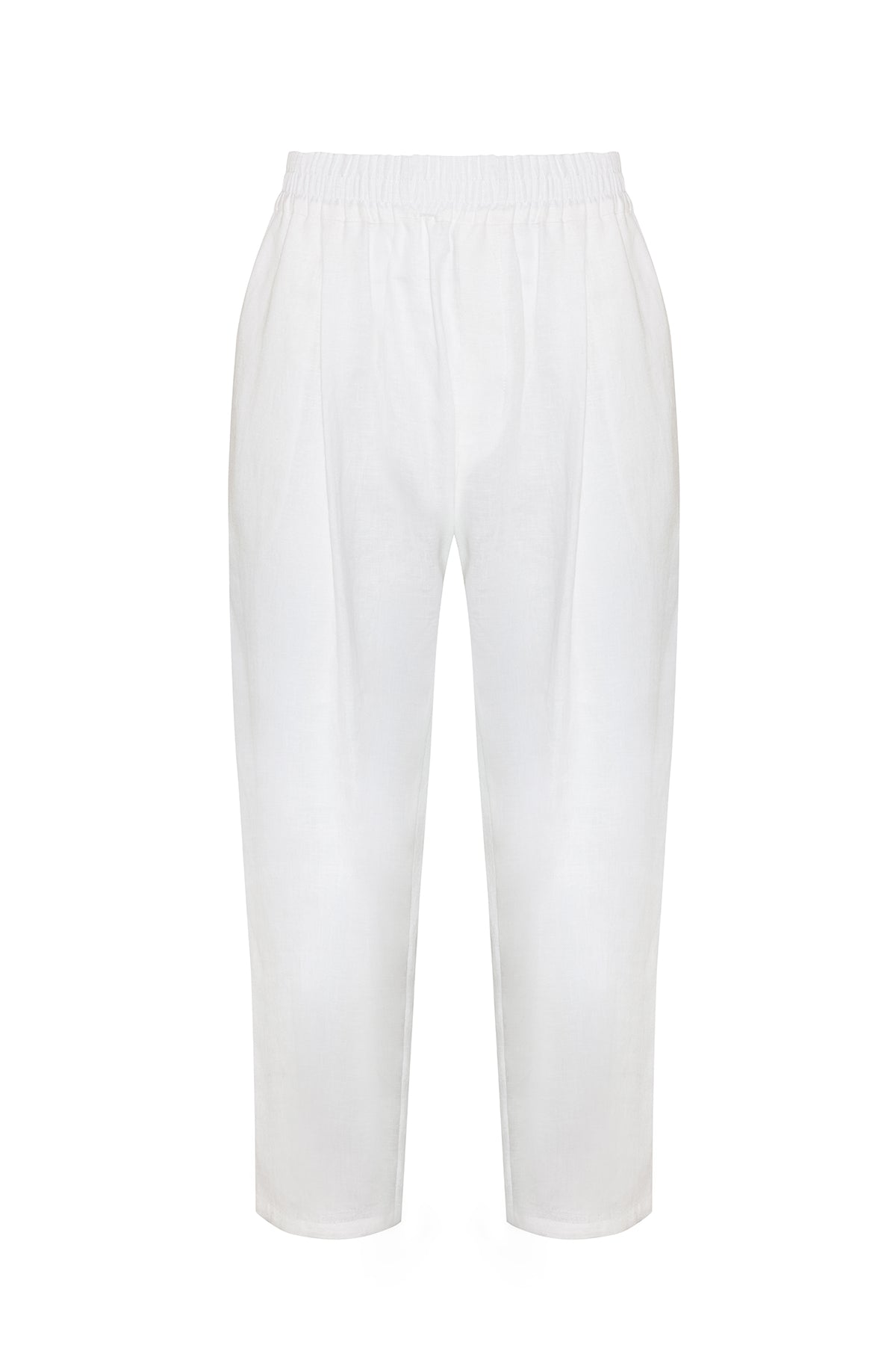 White pants on a white background