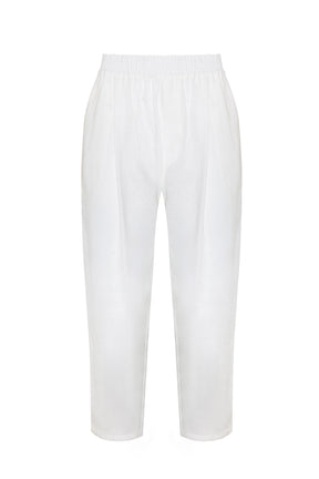 White pants on a white background