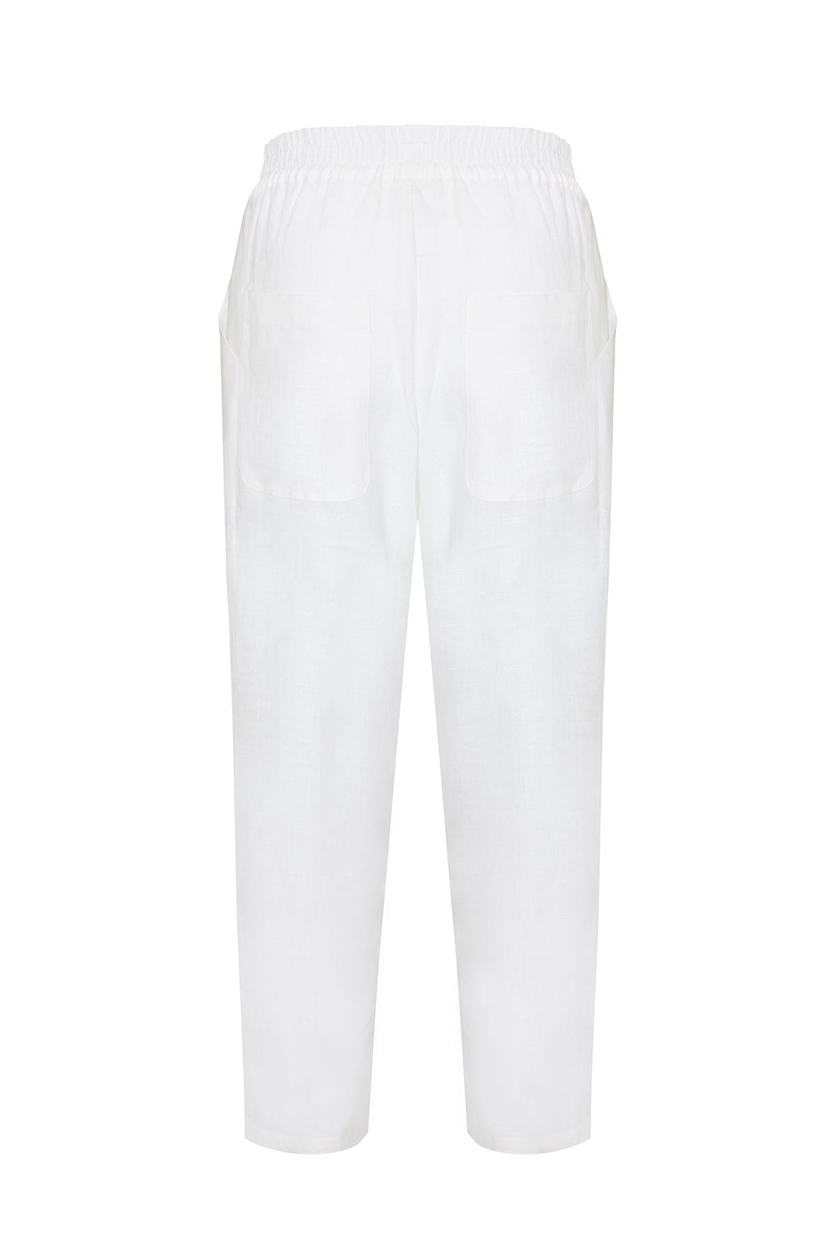 White pants on a white background