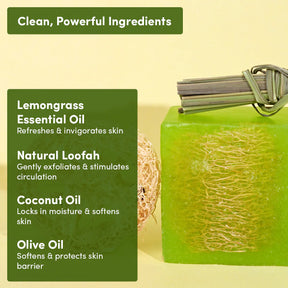 Natural Loofah in Lemongrass Oil Soap