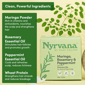 Moringa, Rosemary & Peppermint Shampoo Bar
