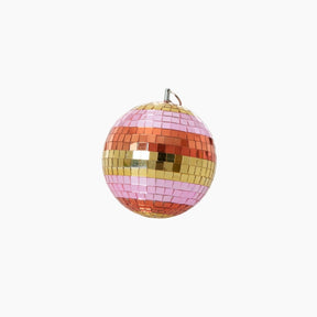 Disco Ball with Stripes and Gold - Medium