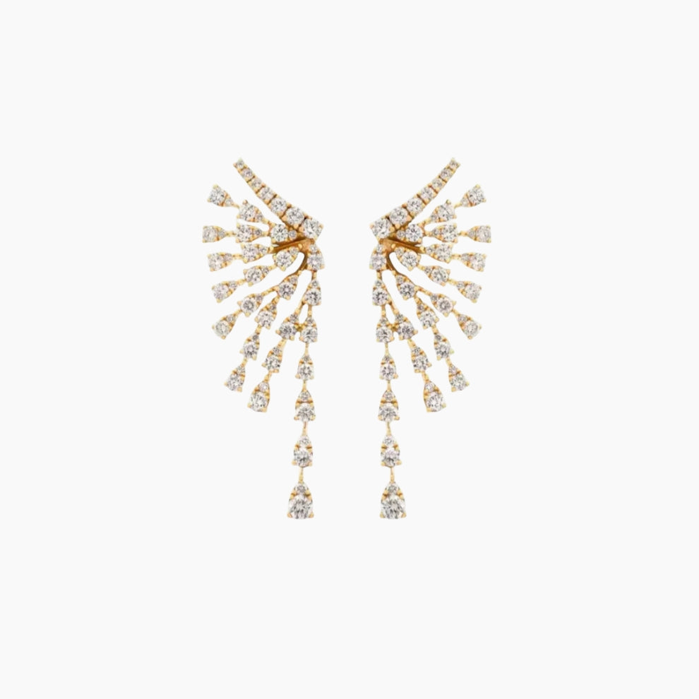 Stud earrings with stones