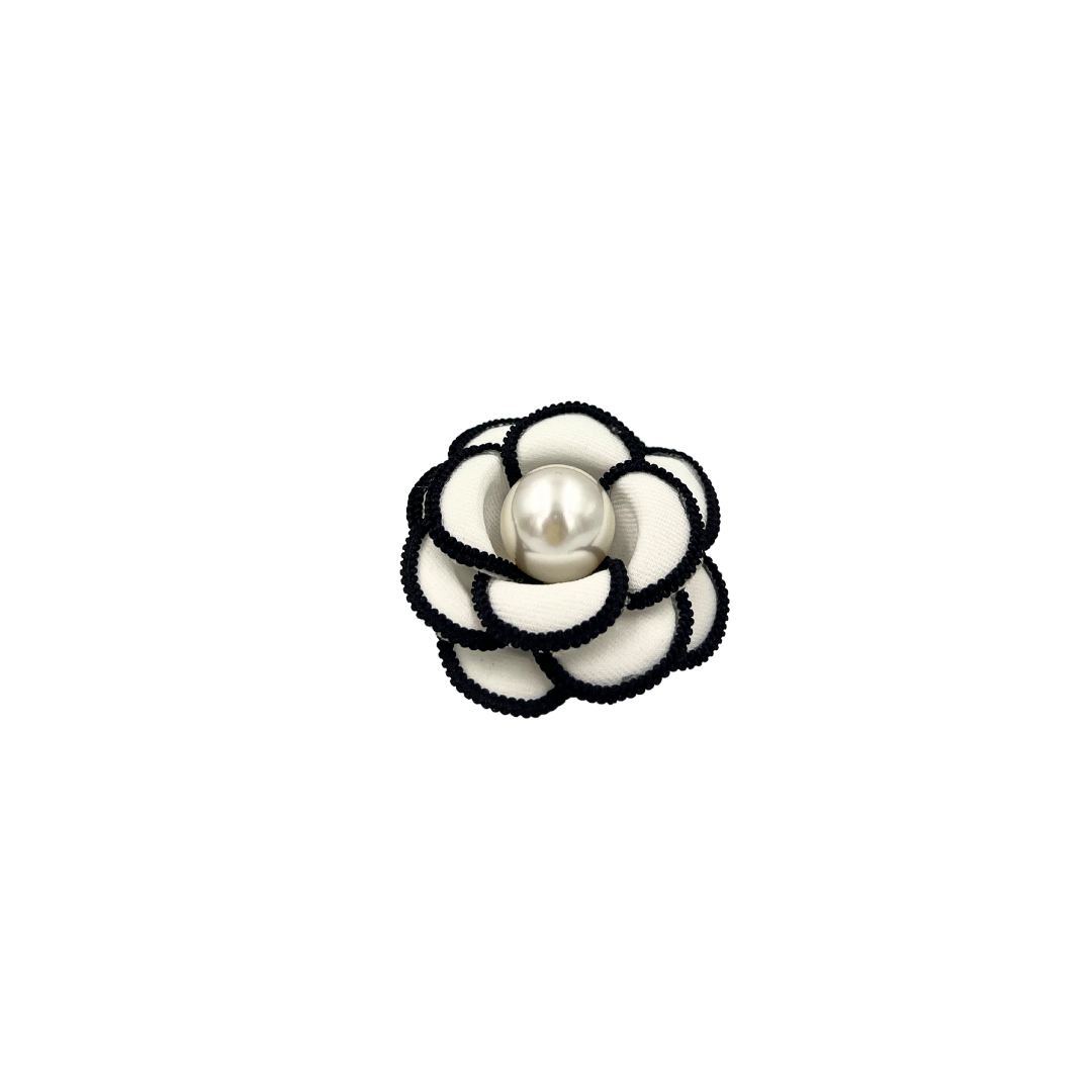 Fabric Camellia Flower Brooch