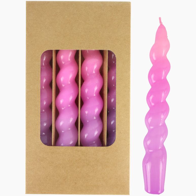 CANDLES"TWIST" S/4