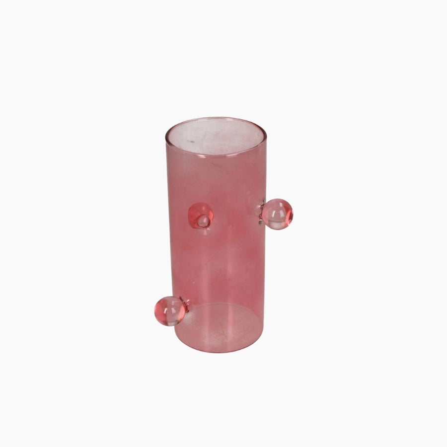 KAL-6468 Vase Glass Pink 8.8x8.8x15cm