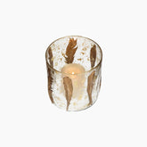 KAL-0865 Candle Holder Feather Gold 15x15x15cm