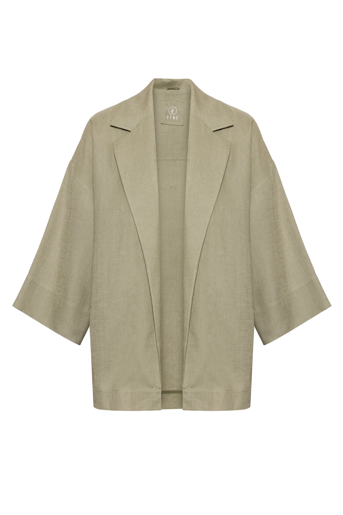 Light green jacket on a white background