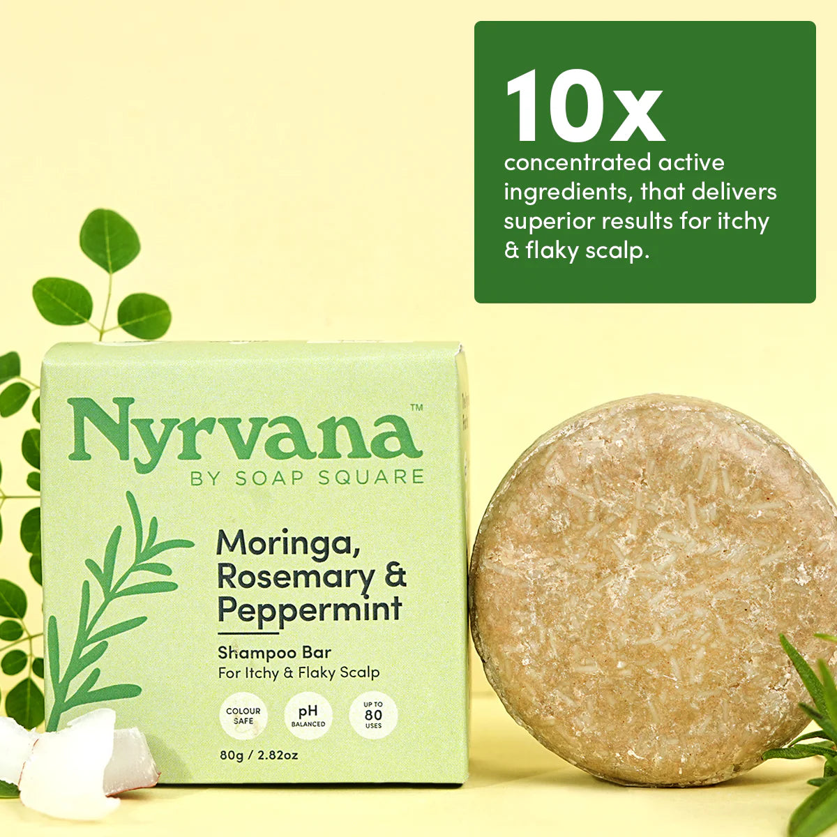 Moringa, Rosemary & Peppermint Shampoo Bar