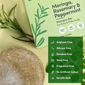 Moringa, Rosemary & Peppermint Shampoo Bar
