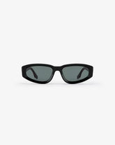 Black sunglasses on a white background