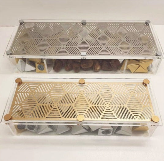 Acrylic Box with Metal Patterned Cover