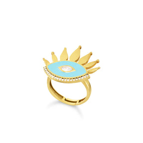 Big Lash Evil Eye Enamel Ring