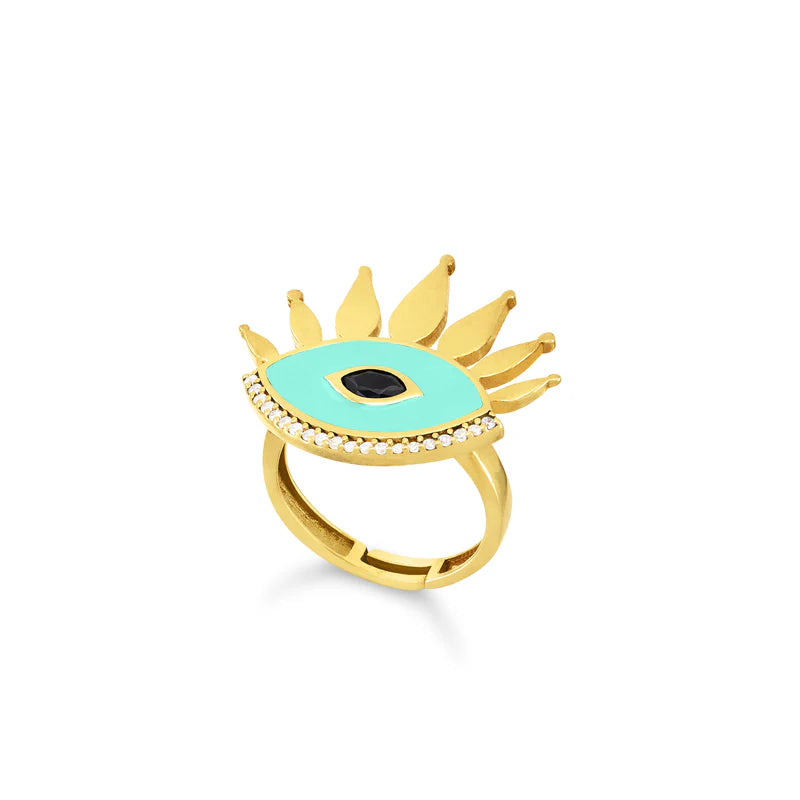 Big Lash Evil Eye Enamel Ring