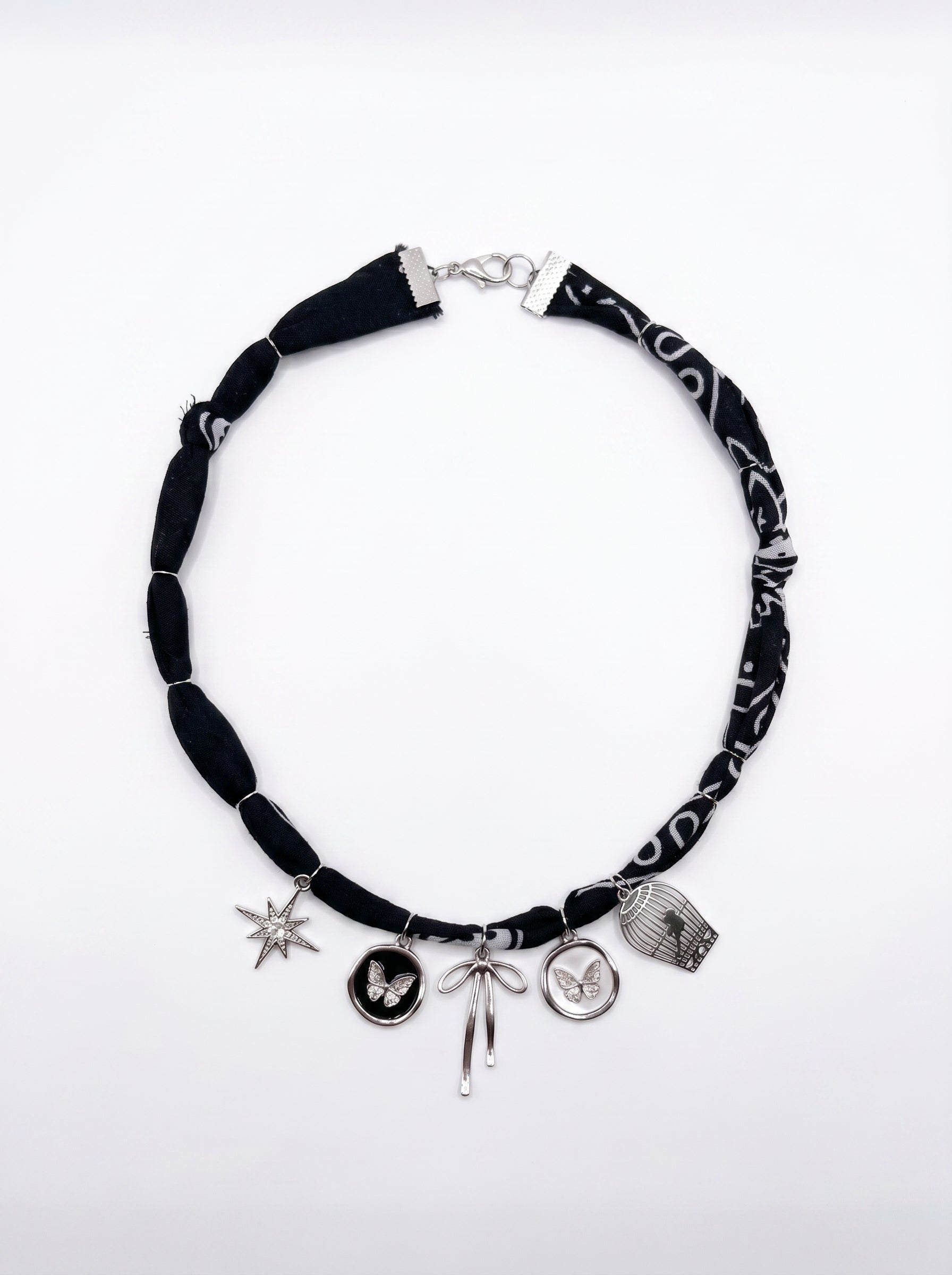 Black Silver Charms