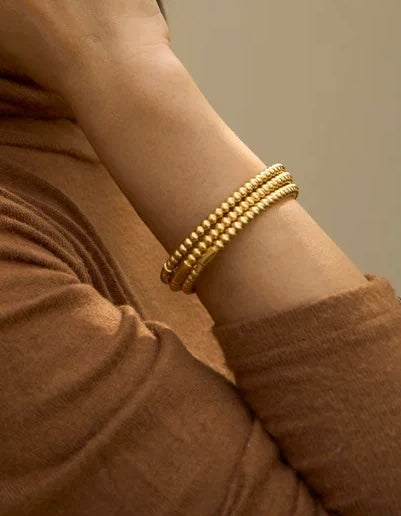 Bracelet Mono Gold W/Round Details